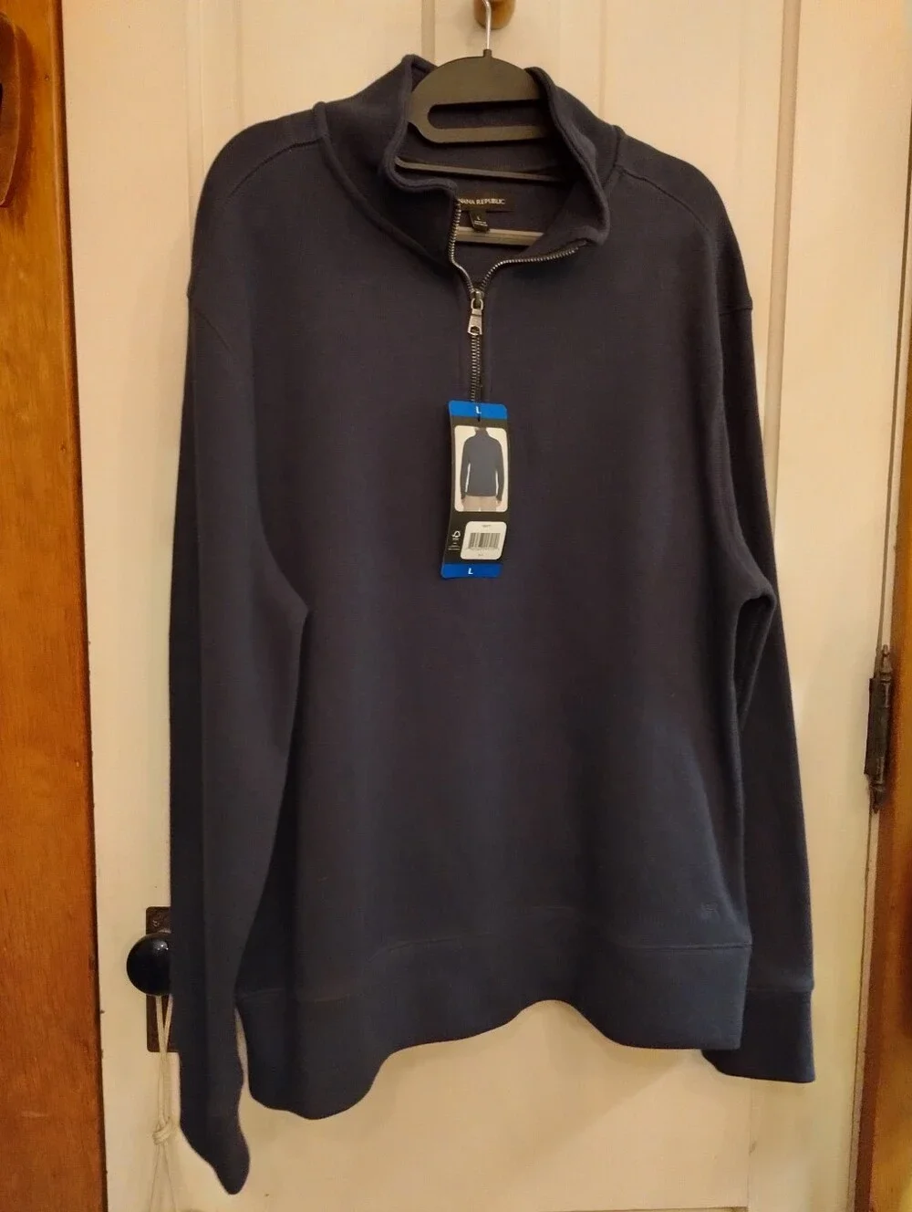 Banana Republic Men’s Dark Navy Zip-Up Pullover